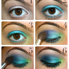 Faça você mesma: make azul e verde para olhos castanhos